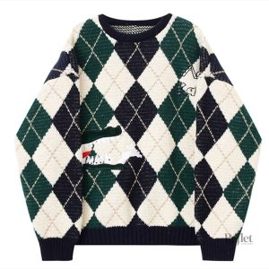 Pull vintage en laine pour homme, style classique et intemporel