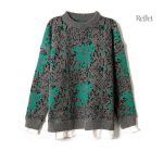 Pull vintage femme large en laine douce et confortable