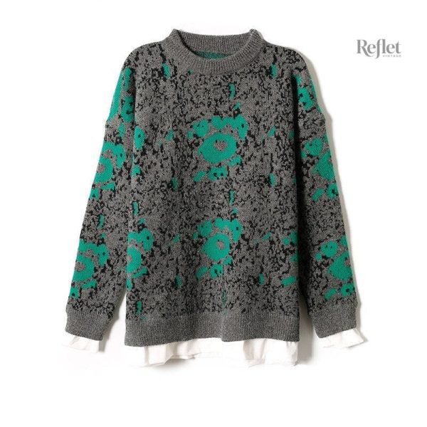 pull-large-femme-vintage-1 Pull vintage femme large en laine douce et confortable