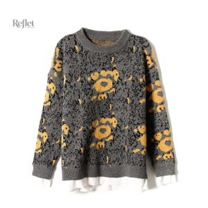 Pull vintage femme, coupe oversize idéale pour l'hiver