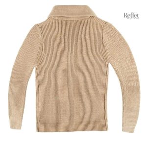 Pull beige vintage confortable pour homme