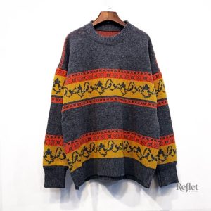 Pull vintage femme à motif élégant et rétro