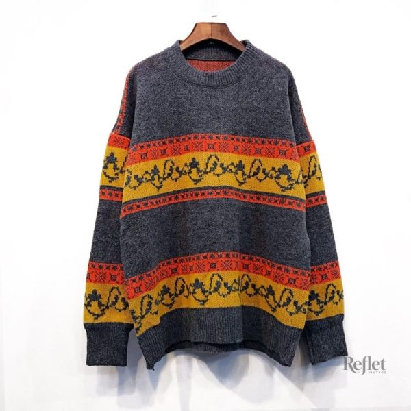 pull-motif-femme-vintage-1 Pull vintage femme à motif élégant et rétro