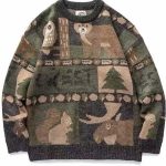 Pull motifs rétro pour homme, style vintage élégant