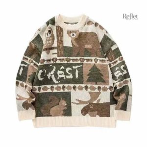 Pull homme à motifs vintage, tendance nostalgique