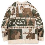 Pull à motifs rétro pour homme, look décontracté
