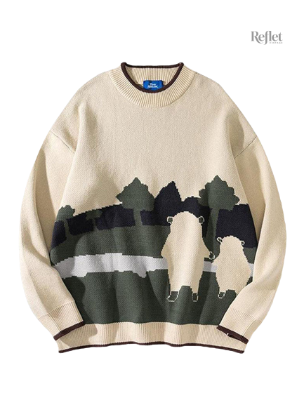 pull-mouton-vintage-1 Pull Mouton Vintage Femme en style rétro