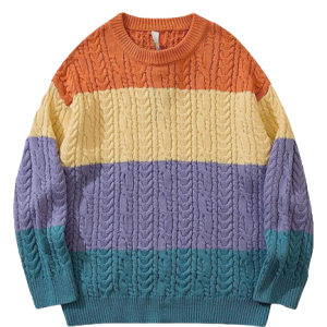Pull Vintage Multicolore pour Femme