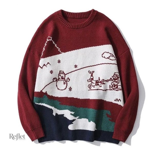 Pull vintage USA femme élégant et décontracté