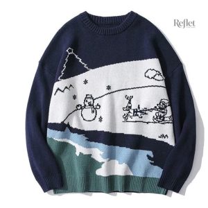 Pull-over rétro femme inspiré des années USA