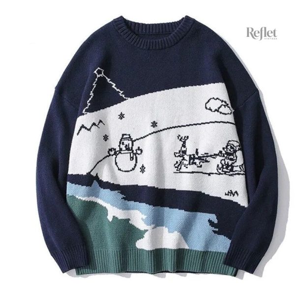 Pull-over rétro femme inspiré des années USA