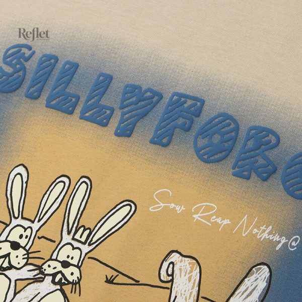 Pull ample avec illustration de lapin pour un look rétro