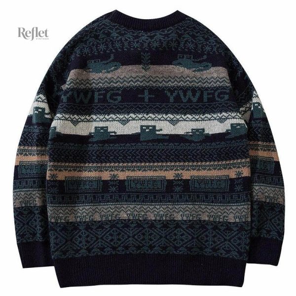 Pull femme oversize à la coupe vintage élégante