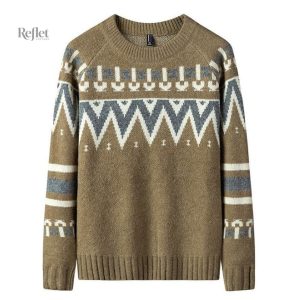 Vêtement masculin, pull oversize au look vintage