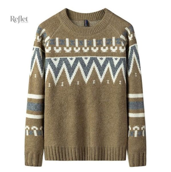 Vêtement masculin, pull oversize au look vintage