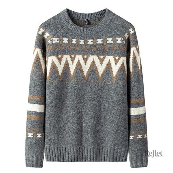 Pull à manches longues pour homme, ambiance vintage