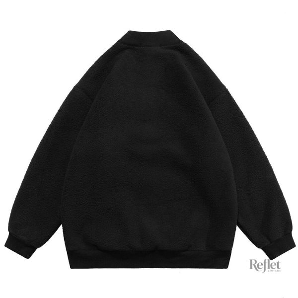 Pull en polaire à motif rétro, élégance décontractée