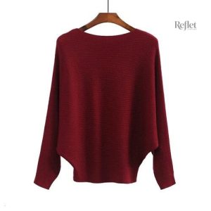 Pull vintage rouille pour femme