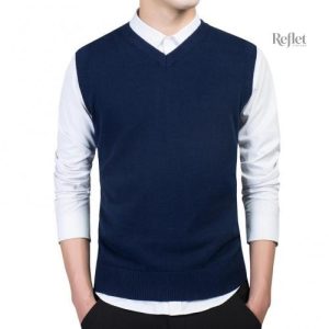 Pull homme vintage sans manches, parfait pour toutes occasions