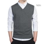Pull vintage pour homme, sans manches, tendance et chic