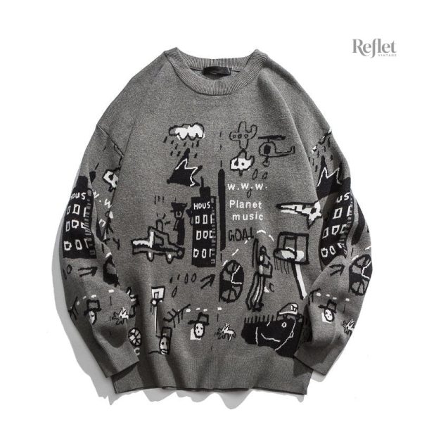 pull-style-vintage-homme-1 Pull vintage homme en tricot, style rétro élégant.