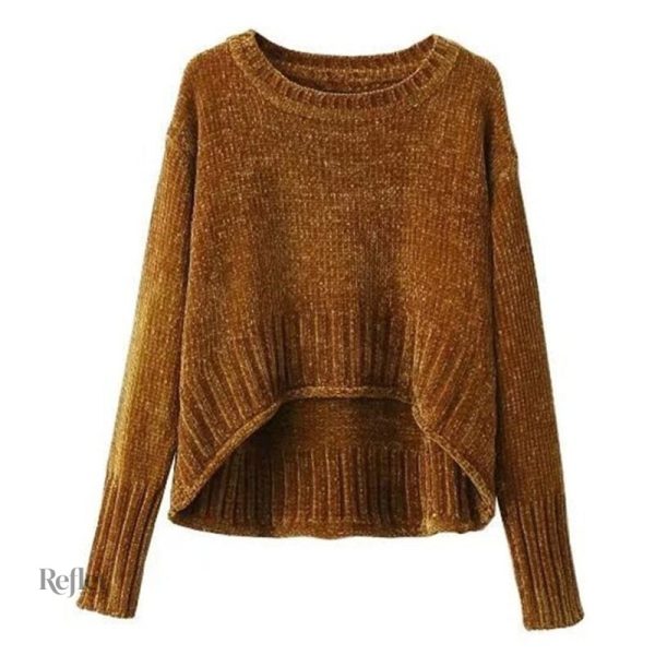 Pull vintage femme col en v pour un style tennis