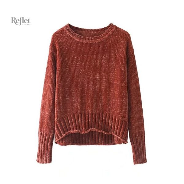 Pull femme avec col en v, esprit tennis