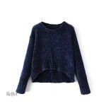 Pull tennis femme avec design vintage et col en v