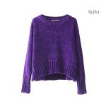 Pull femme avec coupe col en v rétro