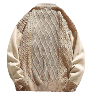 Pull beige intemporel, parfait pour un look vintage féminin