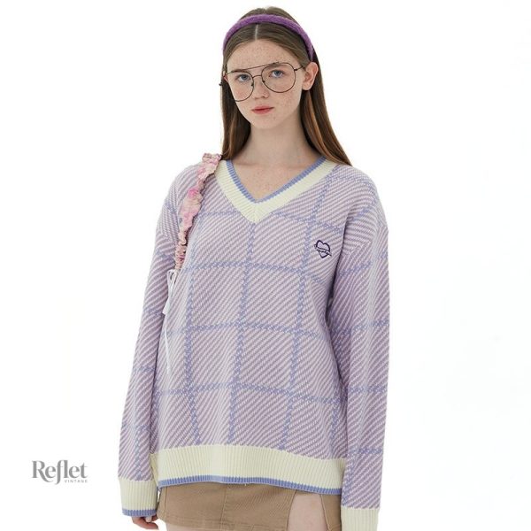 pull-vintage-col-v-1 Pull Vintage Col V pour femme, style rétro et élégant
