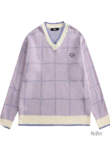 Pull rétro pour femme, col V, idéal pour un style décontracté