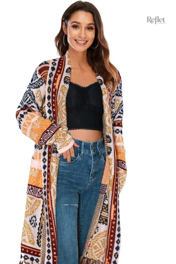 Pull rétro femme avec couleur vibrante et texture douce
