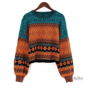 Pull femme vintage, laine douce et confortable pour l'hiver