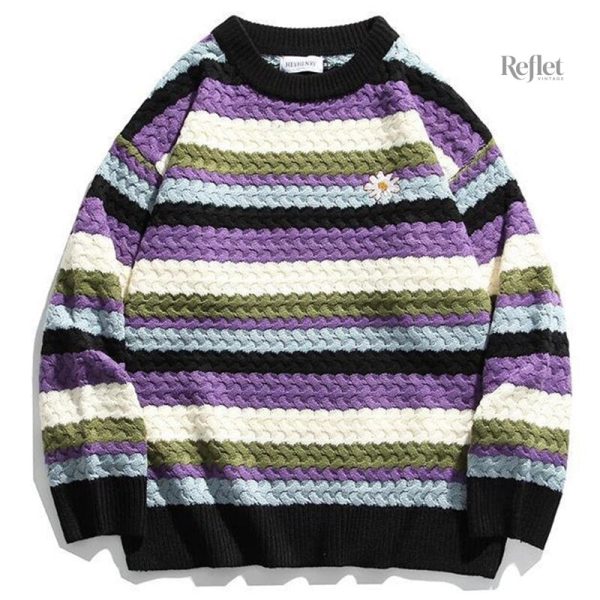 Pull vintage femme chic, parfait pour un look décontracté élégant