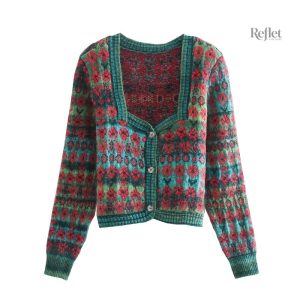 Pull vintage tricot femme, style rétro et confort assuré