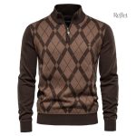 Pull homme rétro avec motifs uniques et colorés