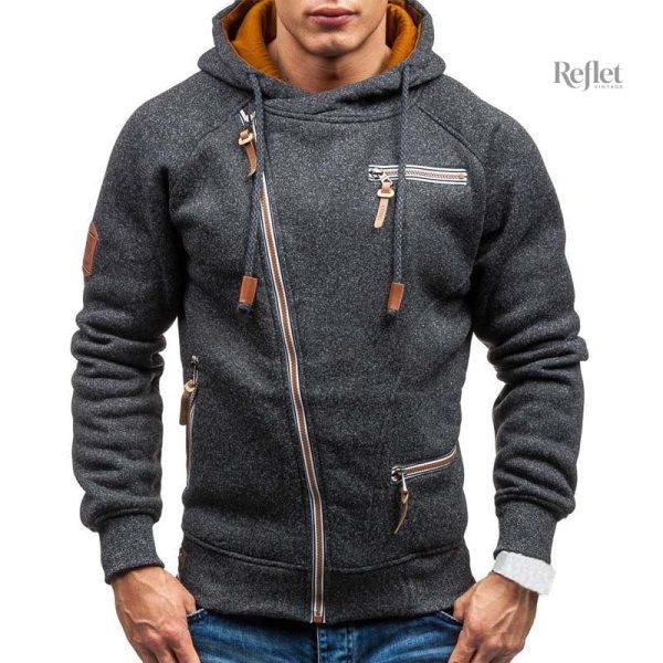 Pull à capuche vintage pour homme, look décontracté