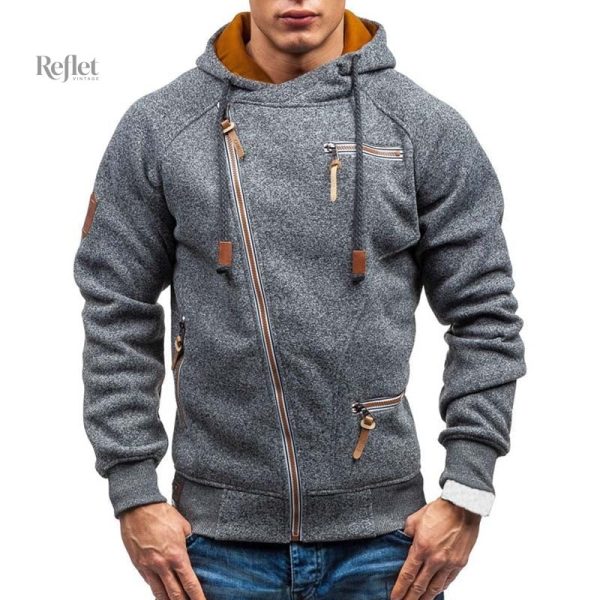 Pull retro homme à capuche, confort et style
