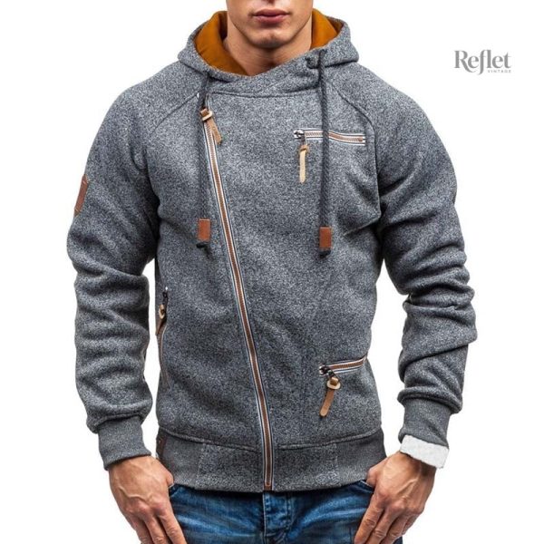 Sweat vintage à capuche pour homme, confort moderne