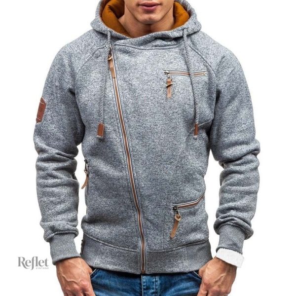 Pull à capuche pour homme, design vintage chic