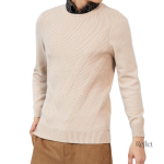 Pull beige au style rétro pour homme