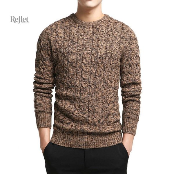 Pull rétro gris pour homme style vintage