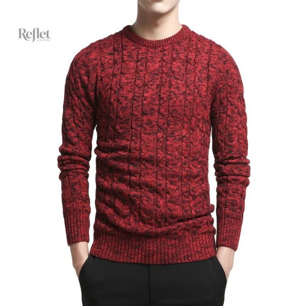Pull gris vintage pour homme avec coupe moderne