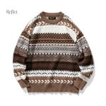 Pull vintage homme oversize en laine douce et confortable