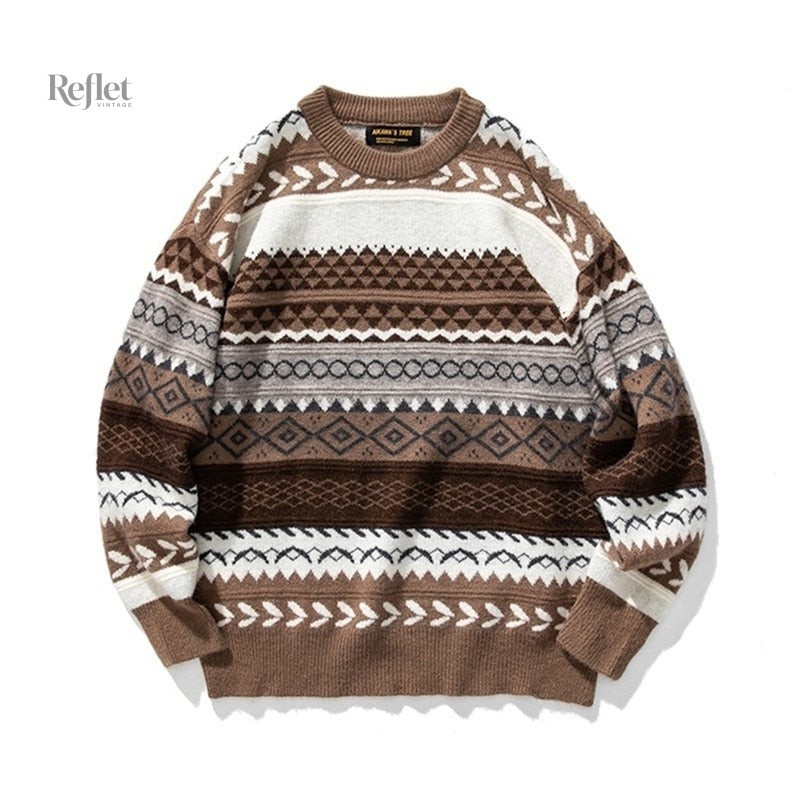 Pull vintage homme oversize
