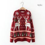 Pull rétro femme avec thème festif