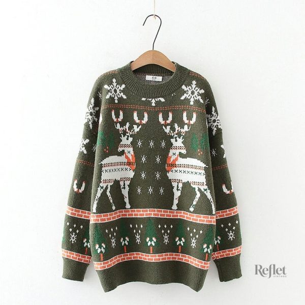 Pull Noël style rétro élégant