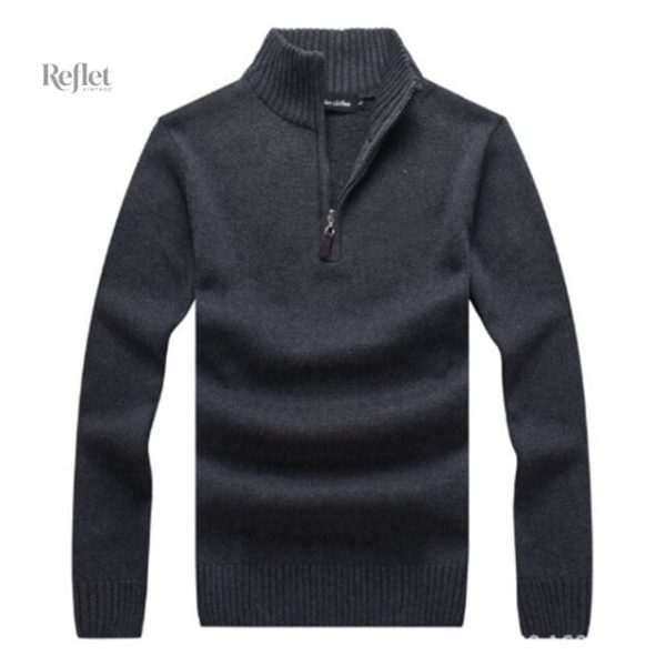 Pull homme style ski rétro avec fermeture éclair