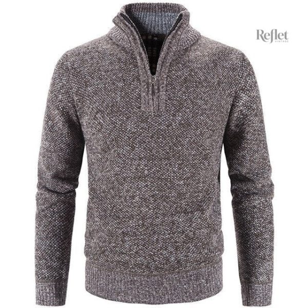 Veste pull zippée homme rétro